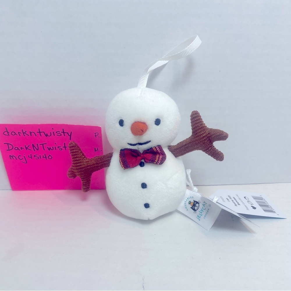 NWT Jellycat I am Festive Folly Snowman PlushOrnament